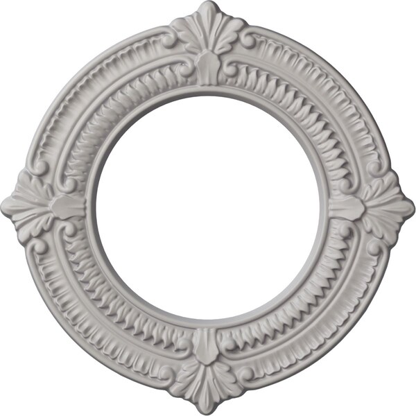 Ekena Millwork Benson Ceiling Medallion (Canopies up to 6 1/8"), 11 1/8"OD x 6 1/8"ID x 5/8"P, Ultra Pure White CM11BNUWF - main